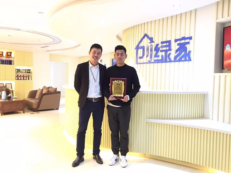 熱烈祝賀張總加盟創(chuàng)綠家南京市區(qū)級代理！